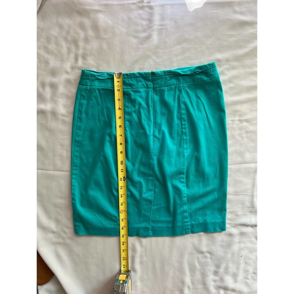Valerie Bertinelli Business Casual Turquoise Stretch Pencil Skirt Size 6/28 - Picture 7 of 8